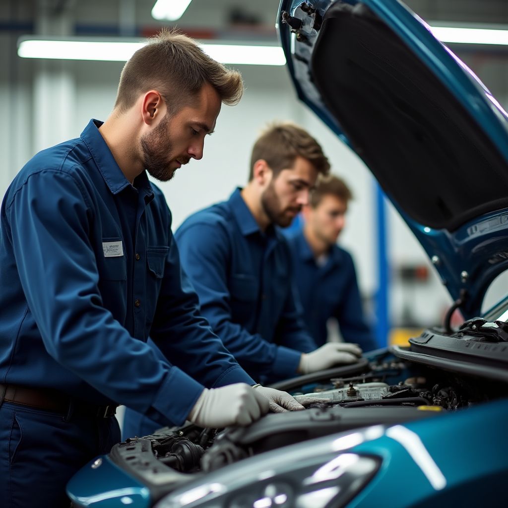 Tým AutoMaster při pravidelném školení techniků